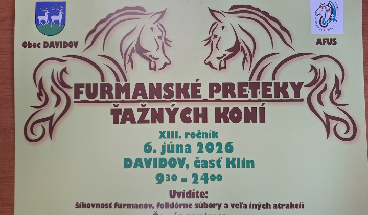 Fotka - Furmanské preteky ťažných koní dňa 06.06.2026 od 9.30h